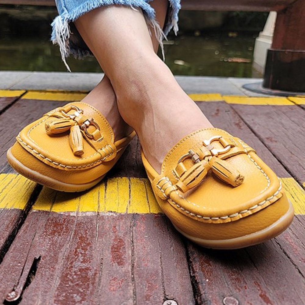🌻🌻🌻 Leather Loafer Slide 🌻🌻🌻 - Picture 6 of 14